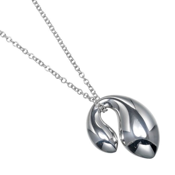 TIFFANY&Co. Double teardrop Necklace Silver925 5.42g Women - Picture 5 of 8